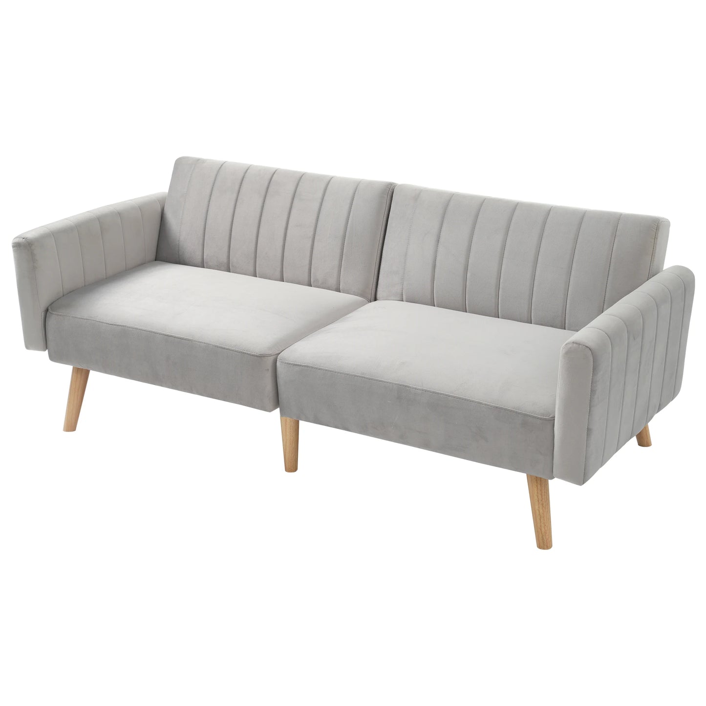 Sofa Bed – Slaapbank – Bankbed – Multifunctionele Sofa – Compact Formaat – Velvet Bekleding – Massief Rubberhout Frame