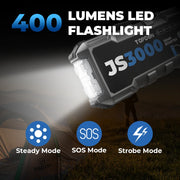 Jumpstarter - Jumpstarter voor Auto - 12V - 3000A - 24000Mah - Auto Startapparaat - Jumpstarter met Powerbank - Smart - Jumpstarter - USB - Verlichting - Sigarettenaansteker - Zwart