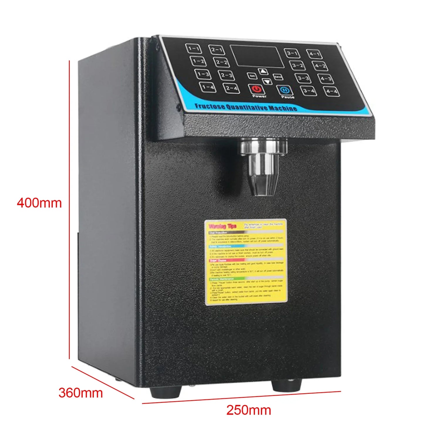 Fructose Dispenser – Suikerdosering – Drankdosering – Horecadispenser – Zoetheidsregelaar – 7,5 Liter Inhoud – RVS 304 Materiaal
