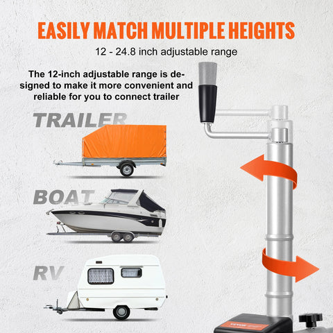 Vevor - Electric Trailer Dolly - Trailer Mover - - 350W - 12V - Up to 5000lbs - Trailer - Trailer - Motor - Wheel - Mover - Electric Motorized Nose Wheel Dolly