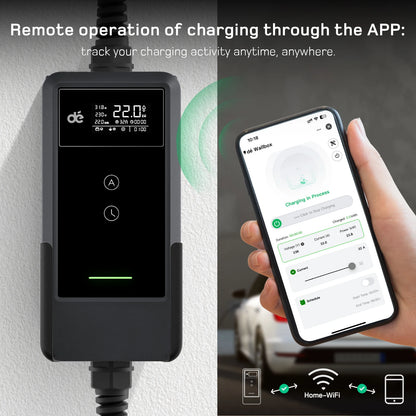 22KW EV Charger – Elektrische Autolader – Laadstation – Thuislader – Wall Mounted Ver. 7M Type 2 – 3-Fase 32A – Wifi App Besturing – 7 Meter Kabel