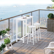 Table - Bar table - kitchen bar table - Bistro dining table - Breakfast dining table - High coffee table - Bar furniture - 100kg - White