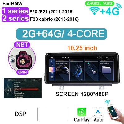 Android 14 Autoradio – Multimedia Radio – Navigatiesysteem – Touchscreen Radio – DAB Autoradio – 10,25 Inch Scherm – Draadloze CarPlay & Android Auto