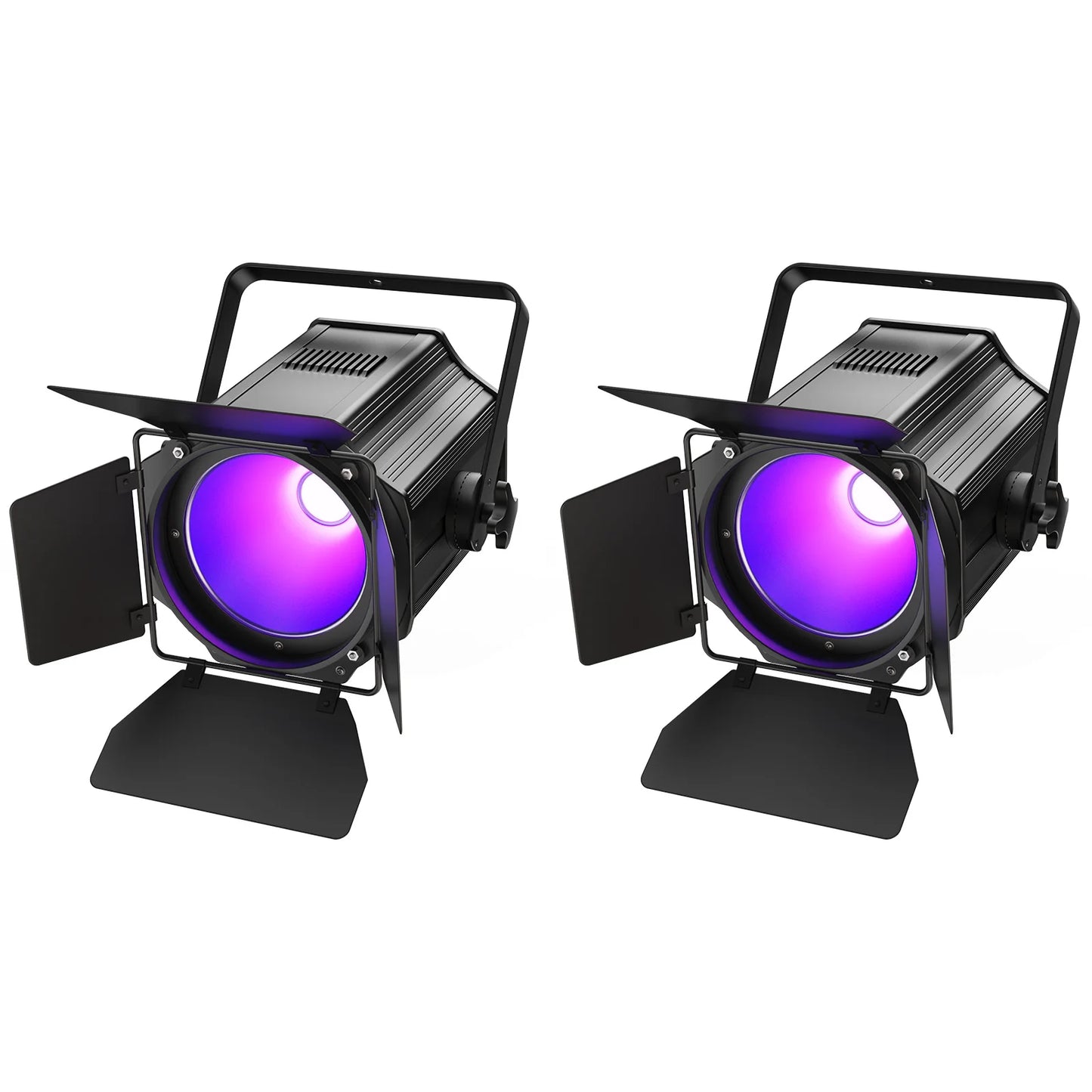 200W LED COB Par Light – LED Podiumverlichting – DJ Licht – RGBWA UV Spot – DMX512 Verlichting – EU Plug – Verstelbare 180° Barn Door – Intelligente Temperatuurcontrole