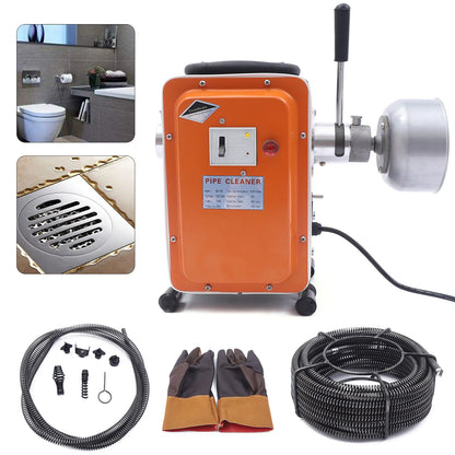 Elektrische Afvoerreiniger – Rioolontstopper – Leidingschroever – Afvoerontstopper – 750W Motor – 20 Meter Spiralen