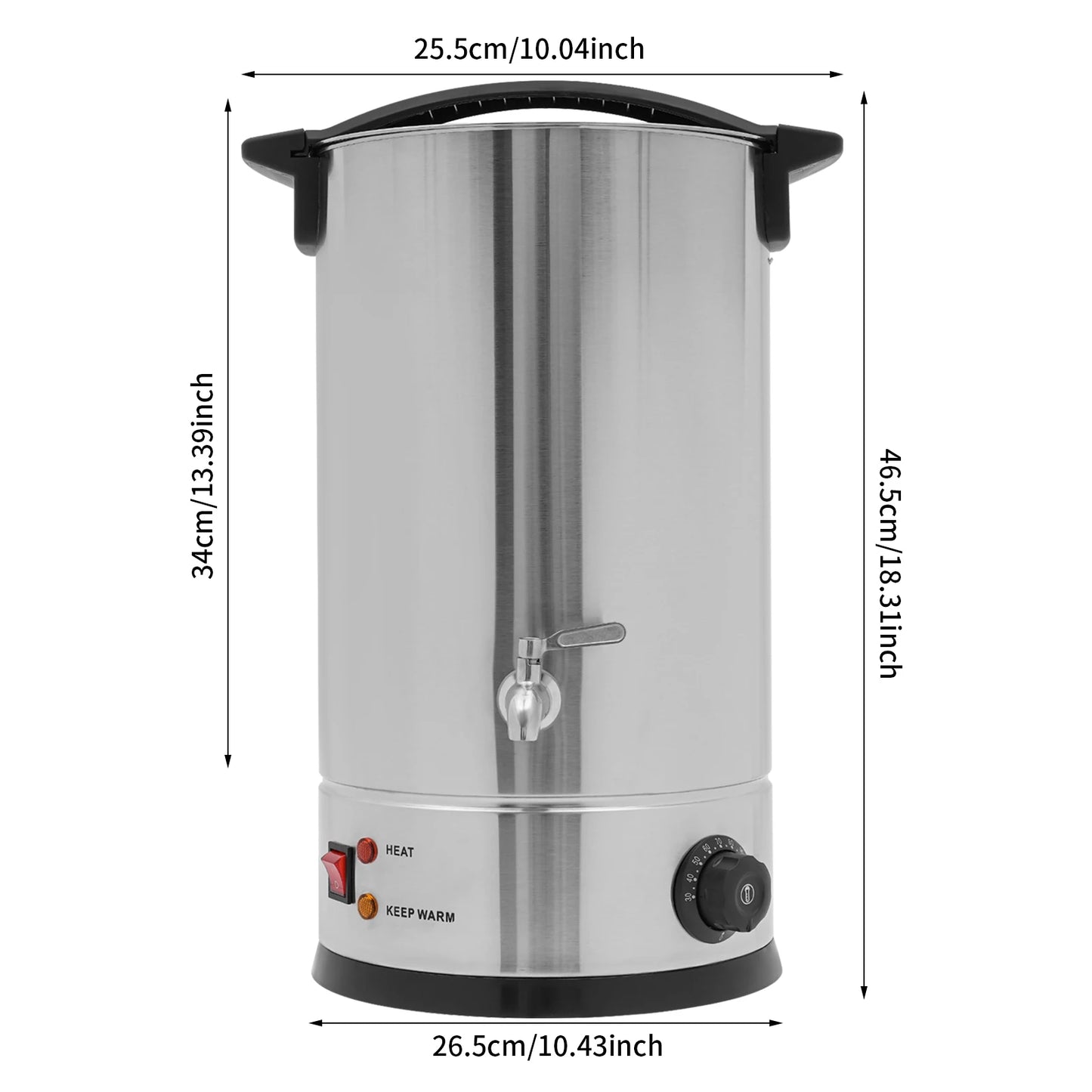 Elektrische Wax Smeltoven - Wassmeltpot - Wax Melter - Kaarsen Smeltpot - 1400W - RVS - Temperatuurregeling - 15L - Zilver