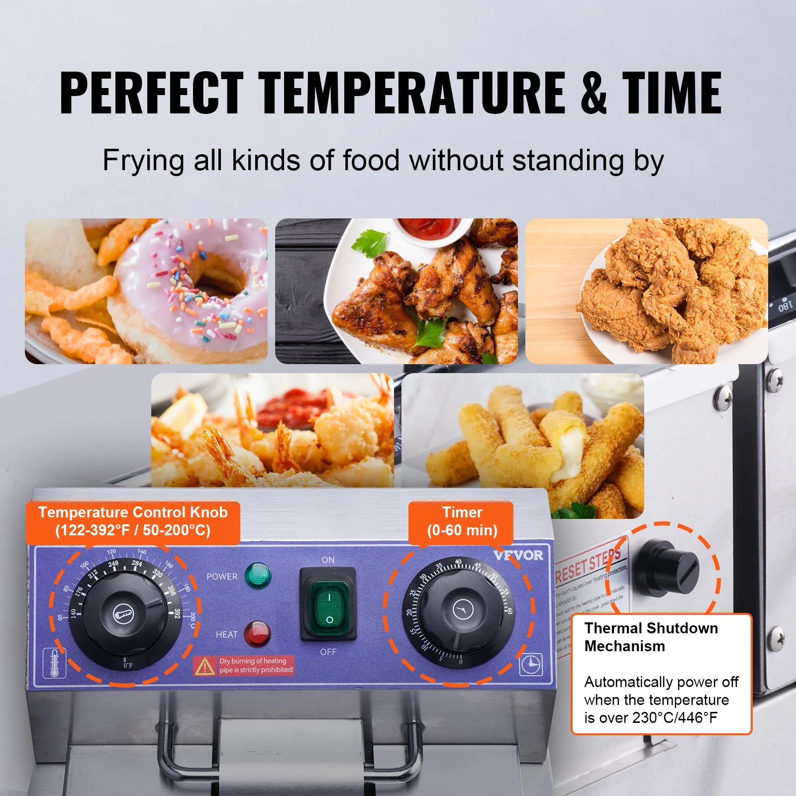 Dubbele Frituurpan - Frituurpannen - Horeca Friteuse - 12L - 3000W - Instelbare Thermostaat - RVS - 2 Tanks - Afvoerkraan - met Timer - en Filte - Voor Friet - Kip en Snacks - QUORE