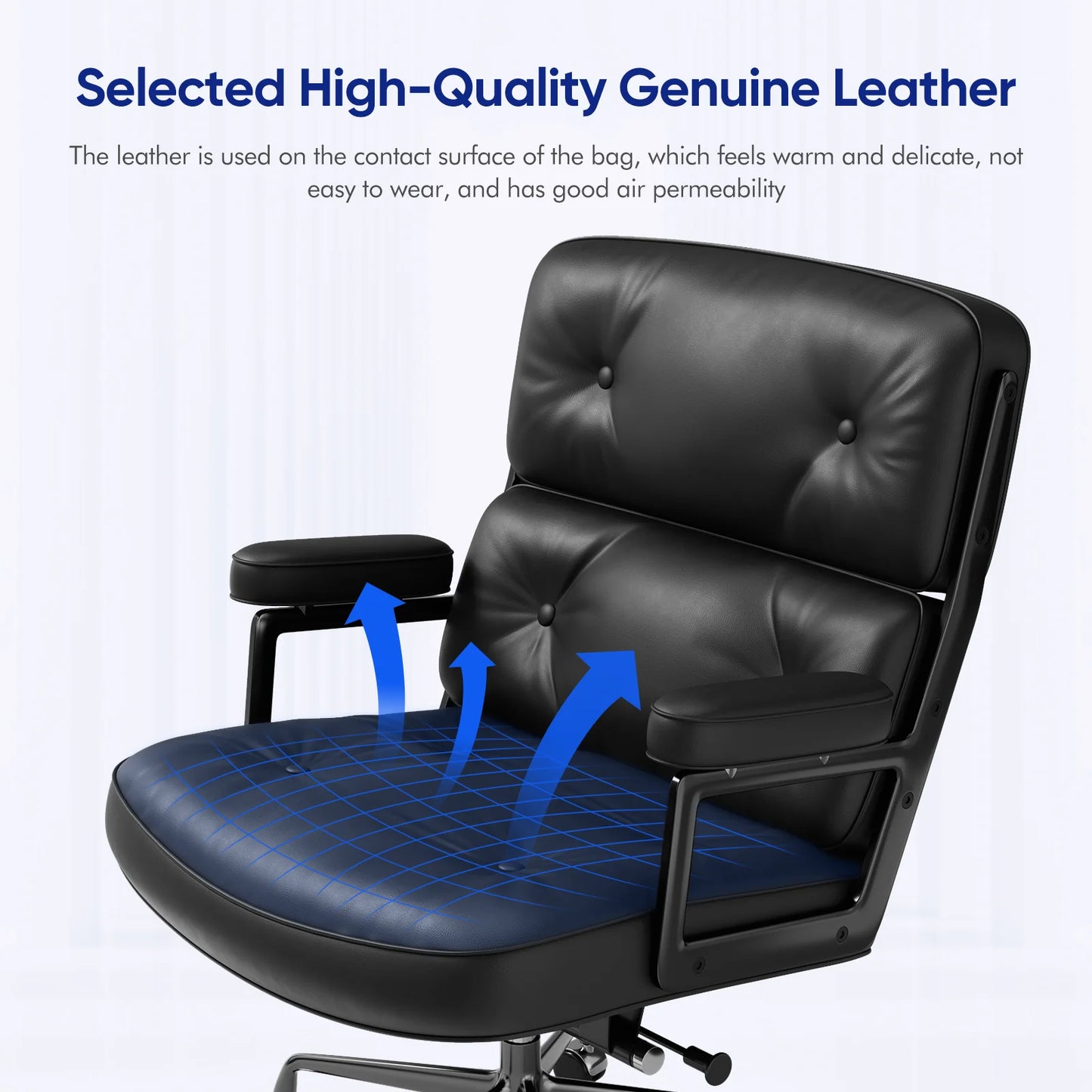 Gamestoel – Gaming Stoel – Game Stoel – Bureaustoel – Gamingchair – Echt Leren Bekleding – Ergonomisch Met Verstelbare Rugleuning
