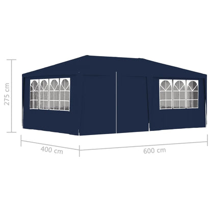 Tuinpaviljoen – Partytent – Tuitent – Buitentent – Evenemententent – 4x6 Meter – Waterdicht PE Materiaal – Roestvrij Stalen Frame - Wit