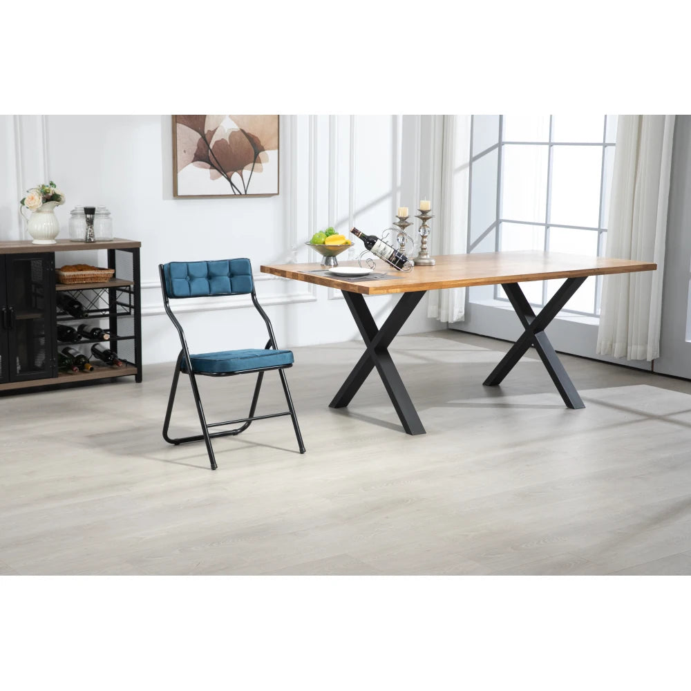 Opvouwbare Stoelen – Klapstoelen – Eetkamerstoelen – Campingstoelen – Tuinstoelen – Comfortabel Kussen – Stalen Frame