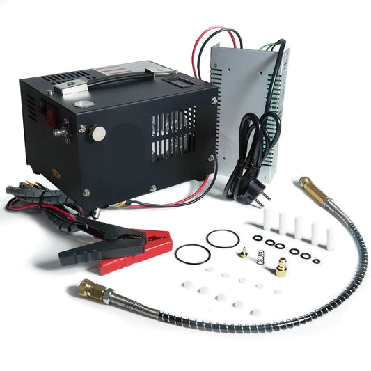 Luchtcompressor - Compressor - Luchtpomp - Airpress Compressor - 4500Psi - 300bar - PCP - Hoge Druk Draagbare Compressor – Ingebouwde 12V Voedingsadapter – Geschikt voor Luchtgeweren – Auto Stop Versie – 220V