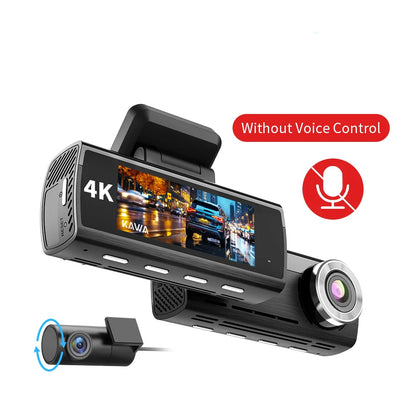 4K Dashcam with GPS, WiFi &amp; 24h Parking Mode – Front &amp; Rear Camera – Sony Sensor – Night Vision – Loop Recording – Black
