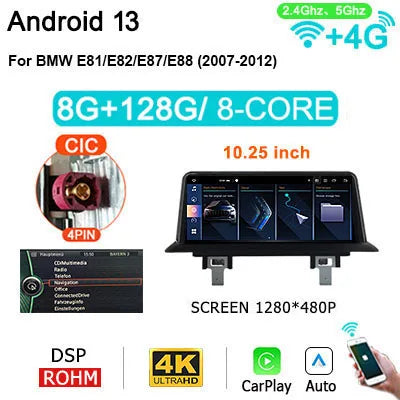 Carplay Android 14 Multimedia Speler – Autoradio – Touchscreen – Infotainmentsysteem – Navigatiesysteem – 10,25"/12,5" Scherm – 8GB RAM 256GB Opslag