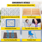 Vevor - Mobile Sauna - Mobile Spa - Including folding chair - Portable Sauna Cabin - Foldable Sauna - Portable Steam Cabin - Sauna Tent - Infrared Sauna - 220V - White