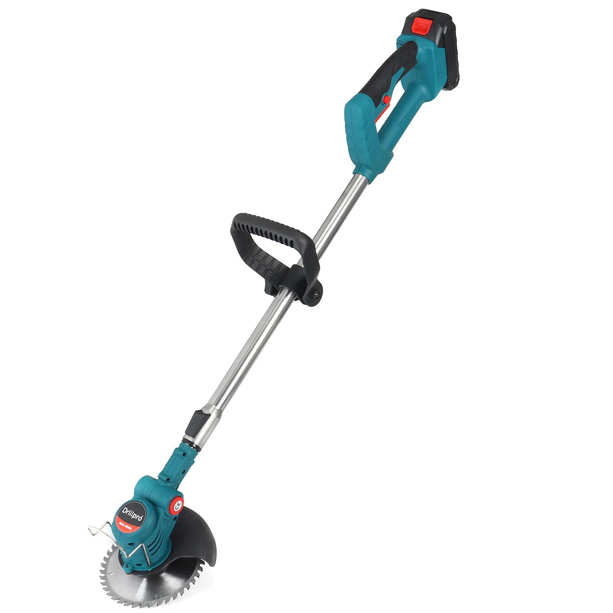Drillpro Electric Lawn Mower 2X Li-ion Batteries Cordless Grass Trimmer Adjustable Handheld Garden Tools for Makita 18V Battery