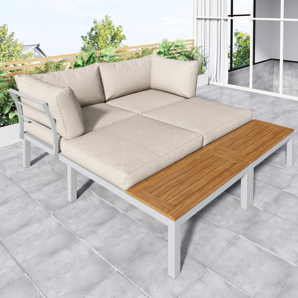 Loungestoel – Tuinstoel – Loungezetel – Fauteuil – Relaxstoel – Verzinkt Metalen Frame – Weerbestendige Kunststofhout Afwerking