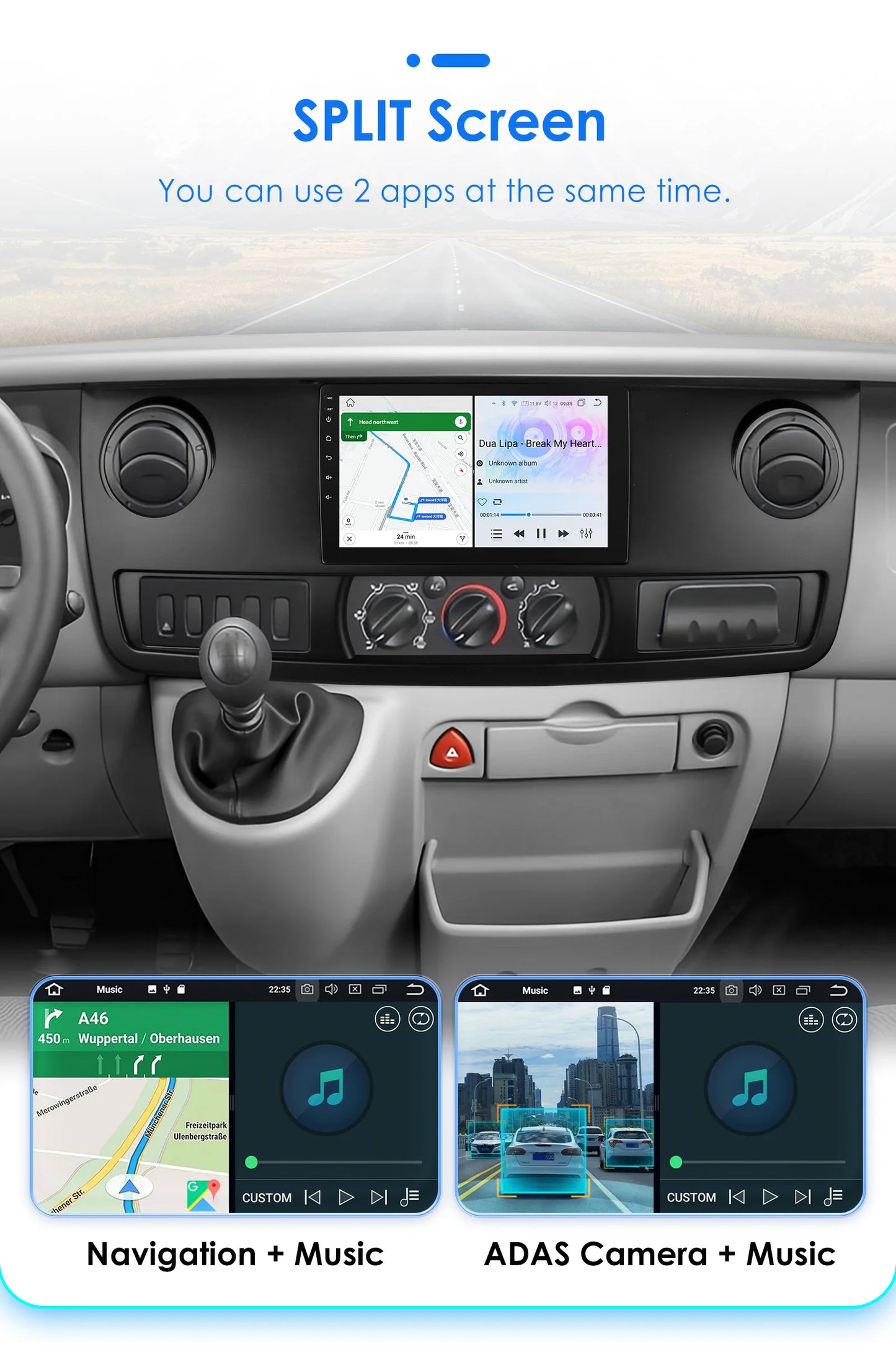 Android Auto Radio – Multimedia Speler – 2DIN Autoradio – Navigatiesysteem – Touchscreen Stereo – 10 Inch HD Scherm – Android 13 OS