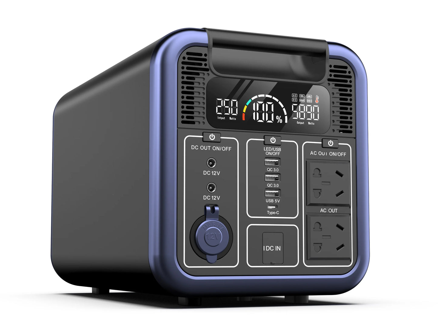Draagbare Stroomvoorziening – Mobiele Powerbank – Energie Generator – Camping Accu – 2000W – Snelle USB PD Charging