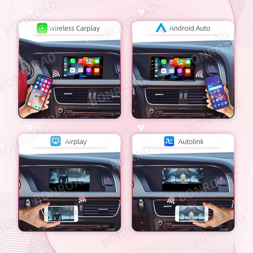 Draadloze CarPlay Adapter – Android Auto Interface – Bluetooth Connector – Auto Multimedia Upgrade – Audi MMI 3G Compatibel – Plug & Play Installatie – GPS Navigatie Met Realtime Updates - QUORE