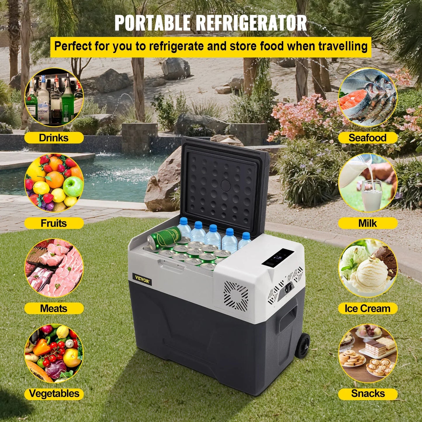 Autokoelkast – Draagbare Koelbox – Mini Koelkast – Reis Koeler – 30 Liter – Compressor Koeling – Laag Energieverbruik