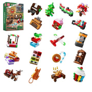 Adventskalender - Kerst Adventskalender - Matrijzenkoning - Kerst Bouwsteen - Assemblage Bouwsteenspeelgoed - Kinderkerstcadeau - Speelgoed - Speelset - Groene Doos