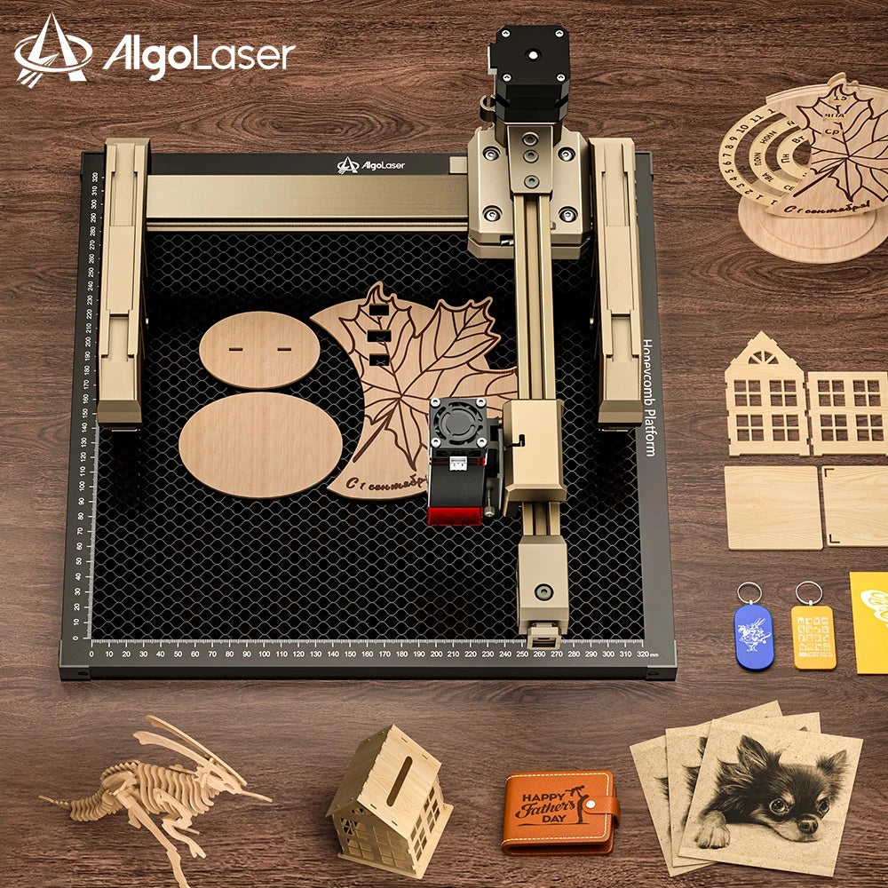 AlgoLaser T150 2.5W 6W 10W DIY Christmas And Halloween DecorationsBusiness Cards Etching Tool Metal Decorative Engraving Tool - QUORE