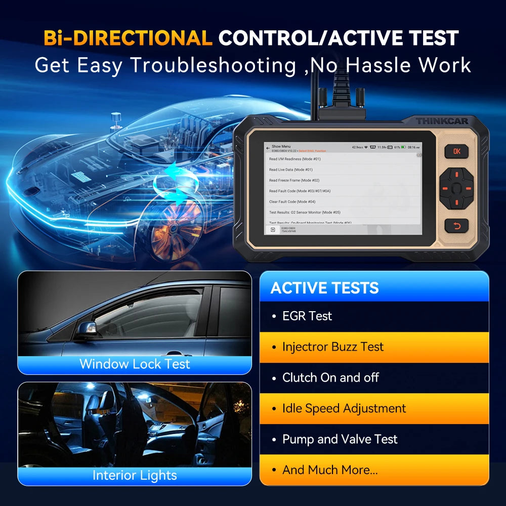 OBD2 Scanner – Autodiagnoseapparaat – Codelezer – Diagnose Tool – Foutcode Scanner – 6 Inch Touchscreen – Levenslange Gratis Updates - QUORE