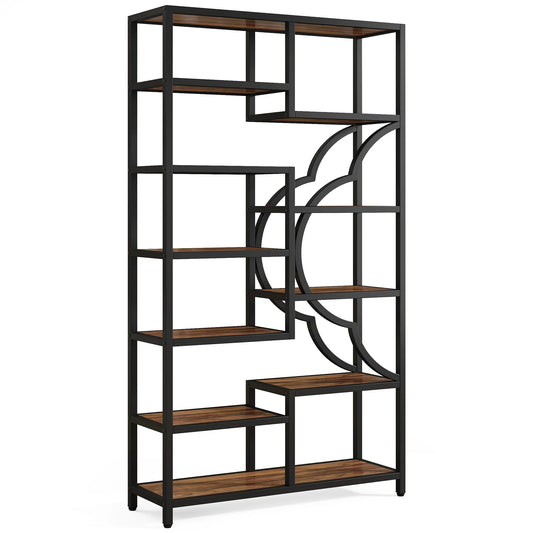 Boekenkast – Boekenplank – Vakkenkast – Roomdivider – Industrieel – 190 Cm Hoog – Metalen Frame