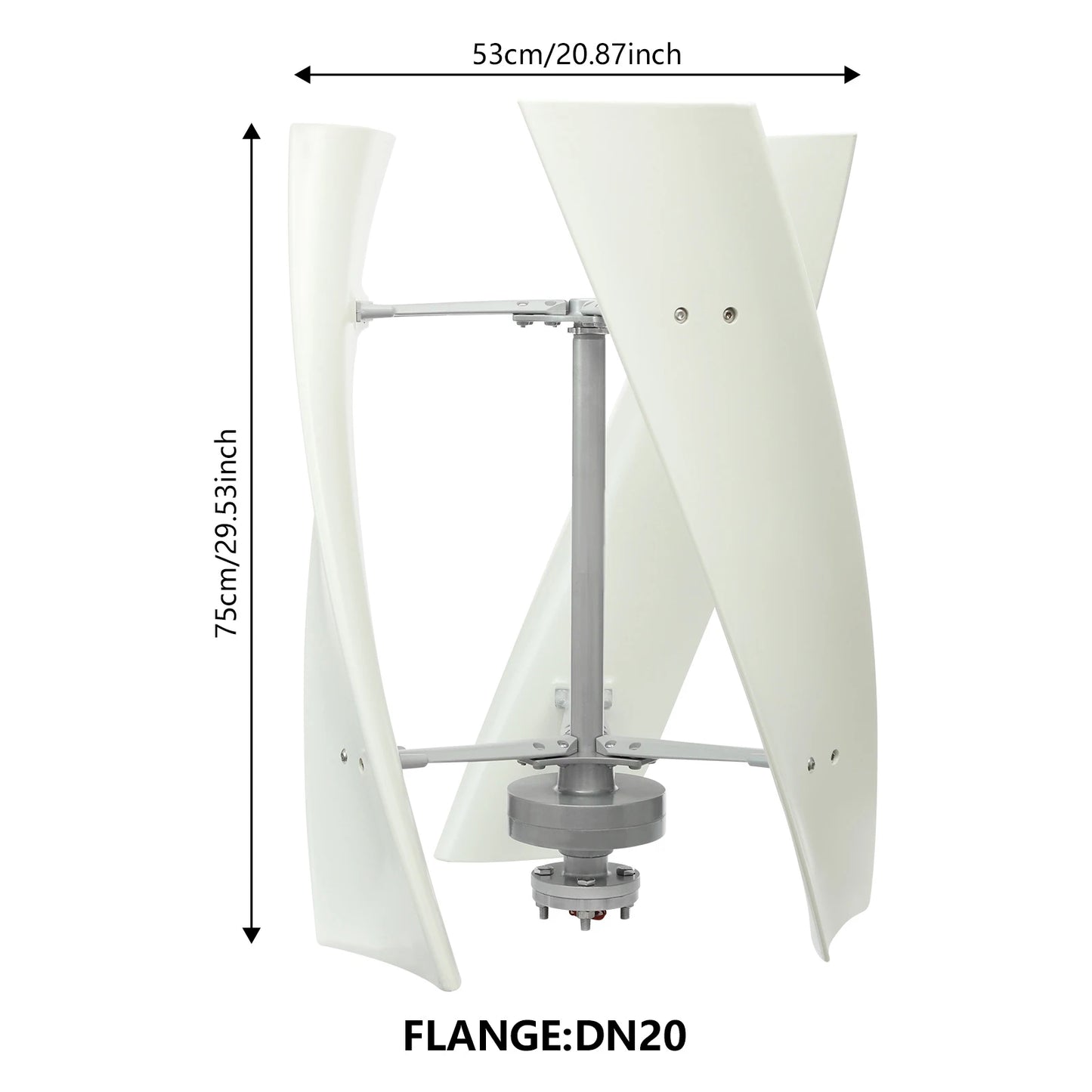 Windturbine – Verticale Windmolen – Windgenerator – Aerogenerator – Energieopwekker – 100W Vermogen – Stil Geluidsniveau - QUORE
