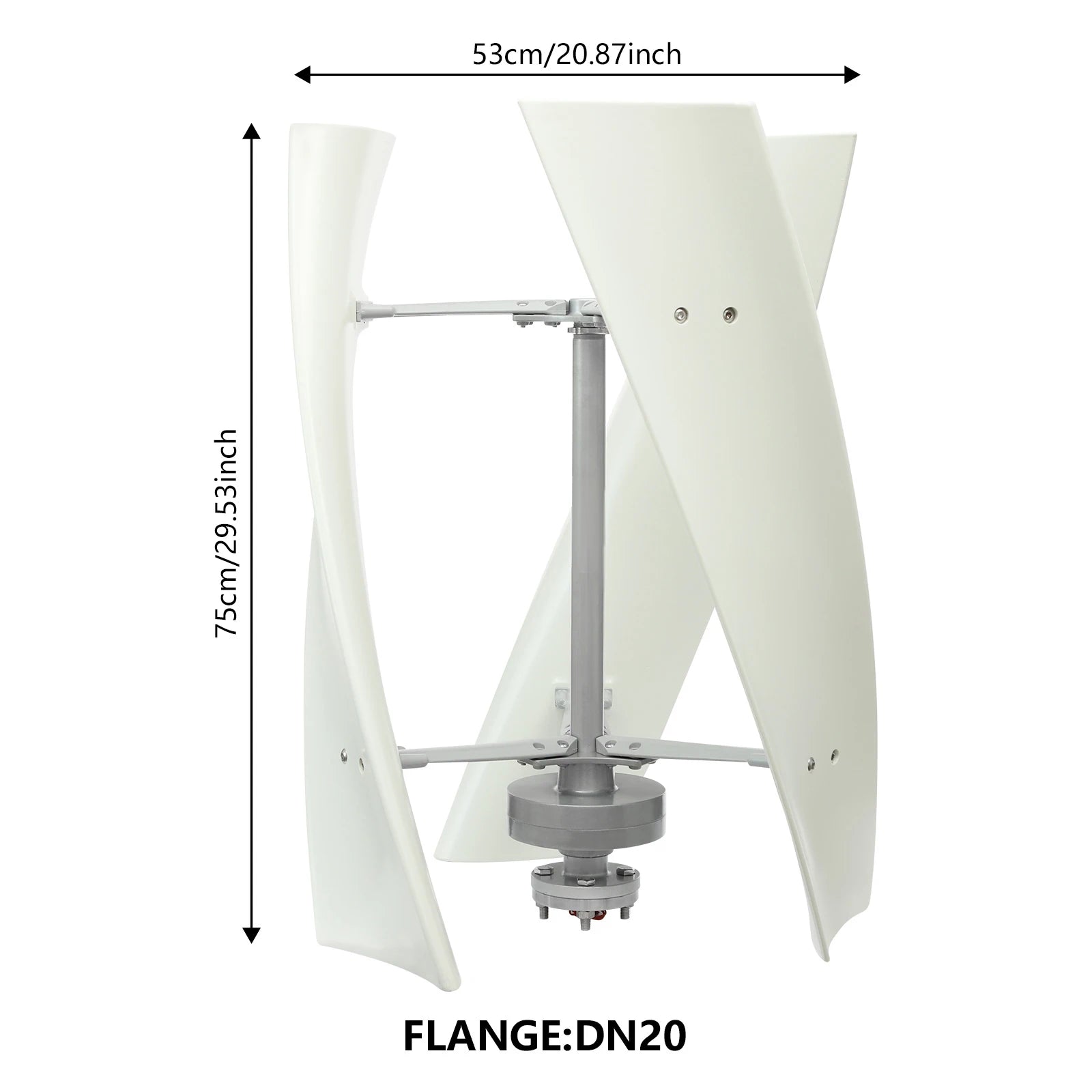 Windturbine – Verticale Windmolen – Windgenerator – Aerogenerator – Energieopwekker – 100W Vermogen – Stil Geluidsniveau - QUORE