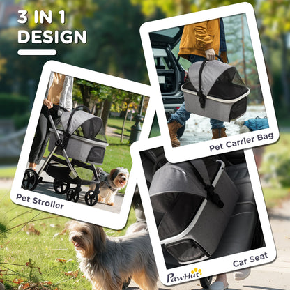 Hondenwagen – Hondenbuggy – Draagbare Bench – Wandelwagen – Lichtgewicht Metaal – 2-In-1 Functie