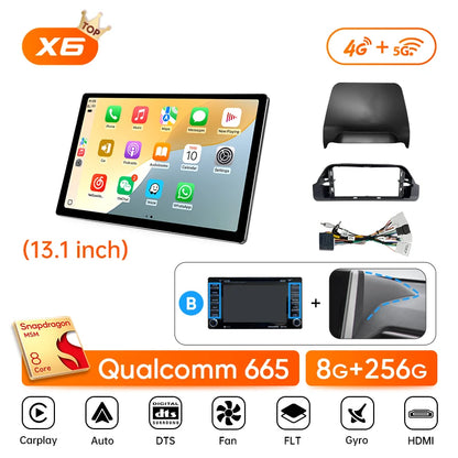 Ainavi 13.1 Car Radio For Toyota RAV4 2020 2021 2023 2024 RAV 4 XA50 Wireless Carplay Android Auto 4G Car Multimedia Player DSP
