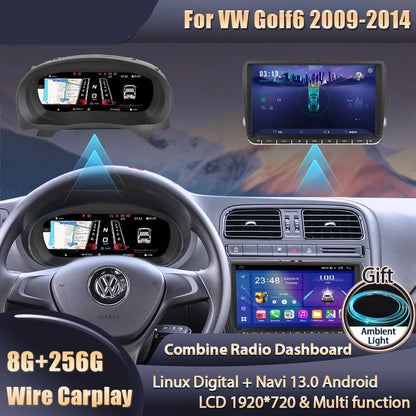Digitaal Dashboard – LCD Scherm – Auto Instrumentenpaneel – Cockpit Display – Cluster Paneel – 12,3 Inch HD IPS – Linux Besturingssysteem Plug-and-Play
