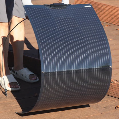 Zonnepaneel - Zonnepanelen - Monokristallijn - Flexibel - Buigzaam - Waterdicht - 450W - 3 Stuks - voor Dak - Camper - Boot - Caravan - Off-grid Systeem