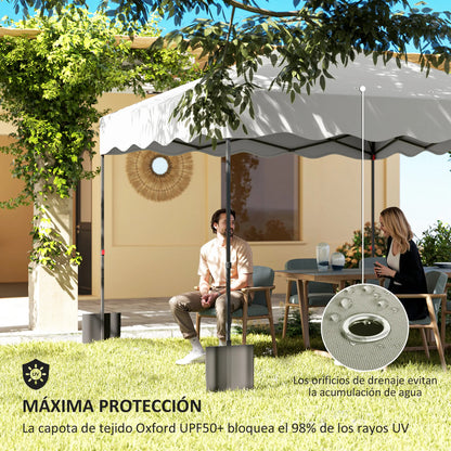 Outsunny Folding Pop-Up Gazebo Tent 3X3 m with Uv 50+ Protection