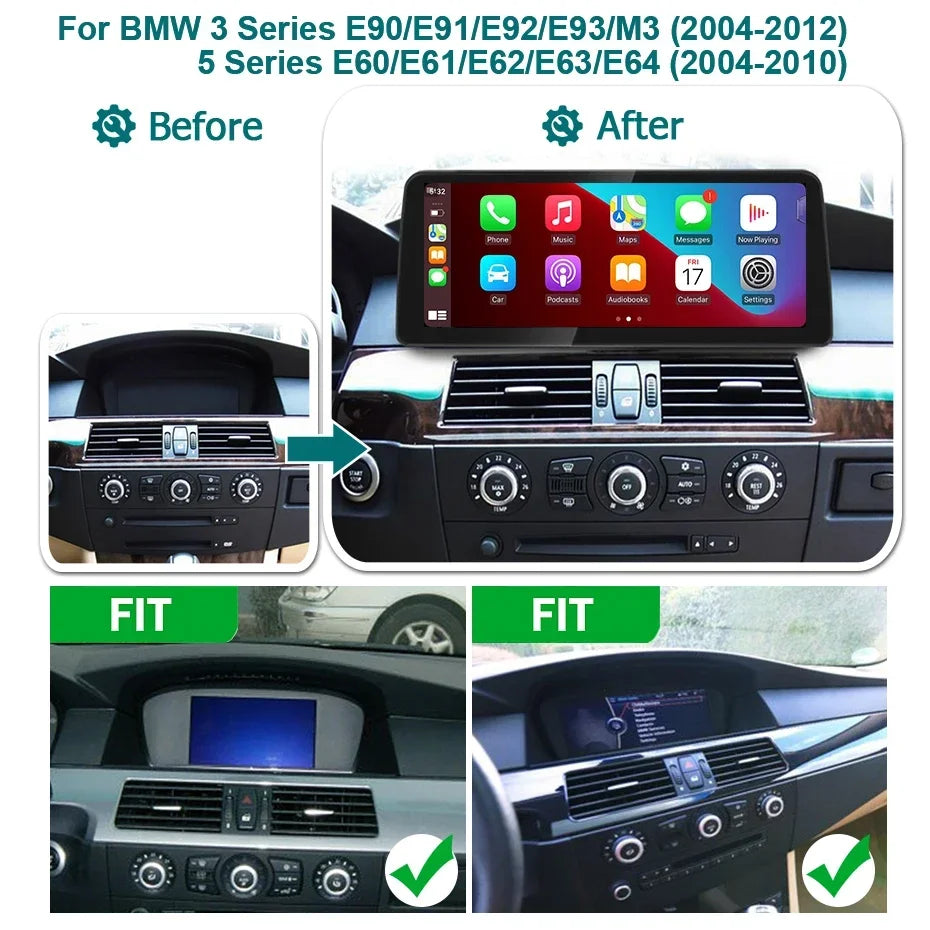 Android Car Radio – Multimediaspeler – Auto Entertainment Systeem – GPS Navigatie – Draadloos CarPlay – 10,25”/12,3” Touchscreen – 8GB RAM & 256GB Opslag - QUORE