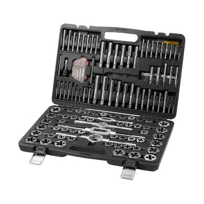 Tap- en matrijsset - Gereedschapskoffer - 116-delig - Zinklegering - Include Metric and SAE Size Bearing Steel Taps and Dies - Essentieel draadsnijgereedschap - QUORE