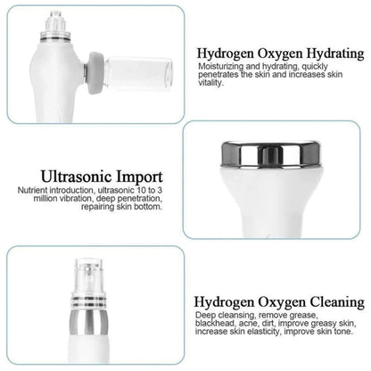 Hydro Dermabrasie Machine – Microdermabrasie Apparaat – Huidverzorging Apparaat – Gezichtsreiniging Machine – LED Lichttherapie – 6-in-1 Multifunctioneel – ABS Kunststof, EU Stekker - QUORE
