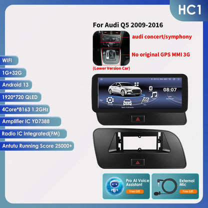 Hizpo AI Voice WIFI 4G-LTE Android 14Car Radio for Audi Q5 2009-2016 Multimedia Video Player GPS 2din BT Autoradio