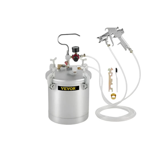 Vevor - Verfspuitmachine - Verfpistool - Verfspuiten Perslucht - 10L 15L Spuittank W/Spuitpistool & Slang - voor Thuis Industrieel Commercieel Spuiten Coating