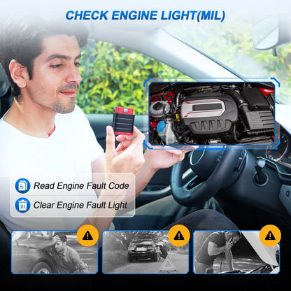 OBD Scanner - OBD2 - Auto Scanner - Auto uitlezen - Diagnose Apparatuur voor Auto's - OBD2 Bluetooth Auto Scanner - All-System Diagnose Tool - Universele Auto Code Reader - 120+ Automerken - Lifetime Gratis Updates - 2025 Versie - QUORE