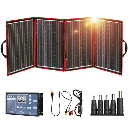 Zonnepaneel – Draagbaar – Opvouwbaar – Flexibel – Outdoor – 200 Watt Vermogen – Monokristallijn Silicium - QUORE