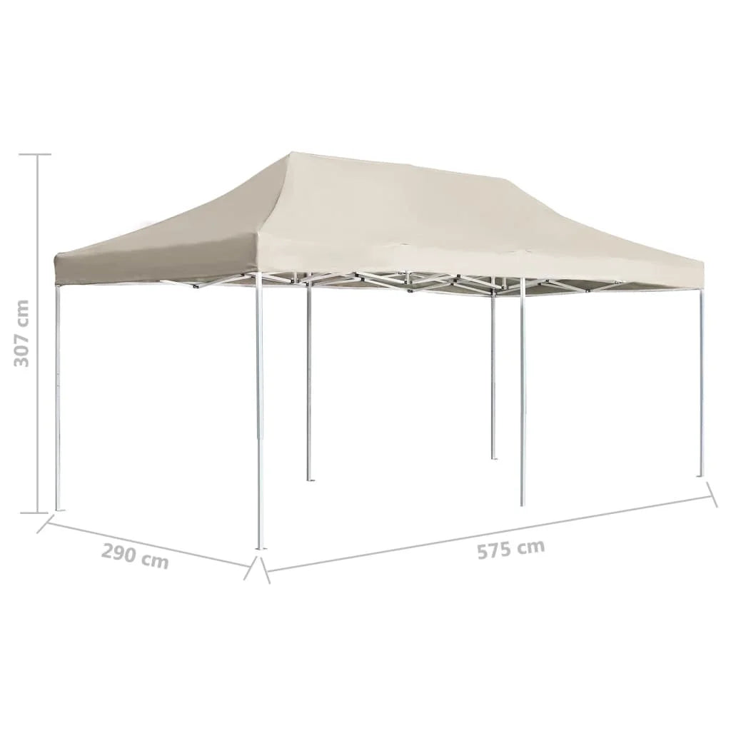 Tuinpaviljoen –  Partytent – Aluminium Vouwtent – Schaduwdoek – Markttent – Waterbestendig Dak – Lichtgewicht Frame – 3x3 Meter - Beige