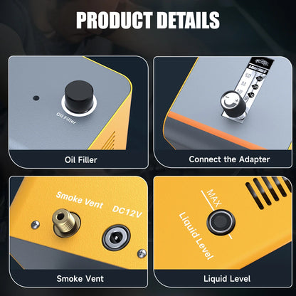 Rooklekkendetector – Rooklekkage Tester – Lekkage Opsporingsapparaat – Evap Testconnector – Ingebouwde Luchtpomp – 10 Minuten Testduur