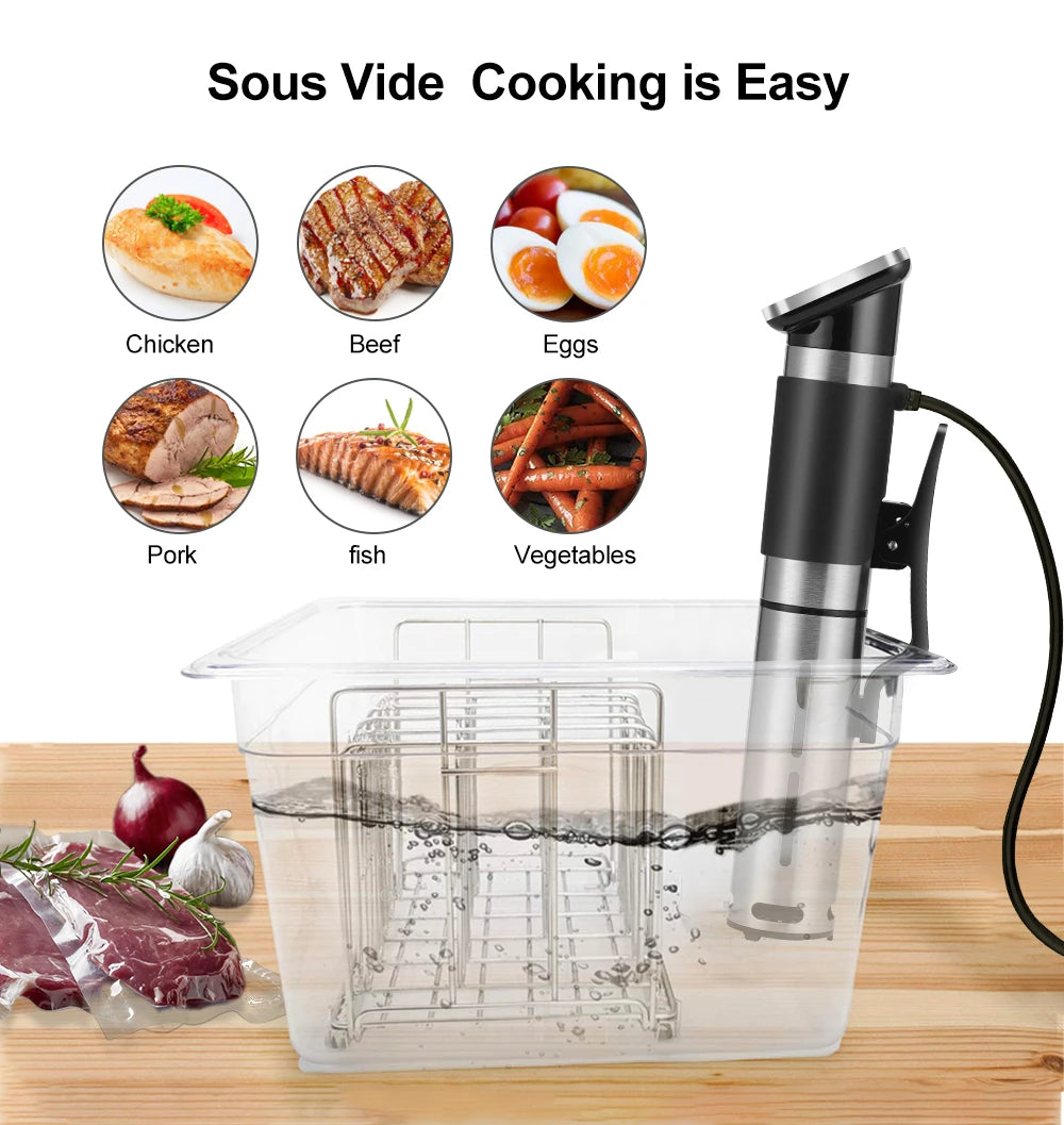 Stainless Steel Sous Vide Rack and 11L Sous Vide Cooker Containers Detachable Dividers Separator for Immersion Circulators - QUORE