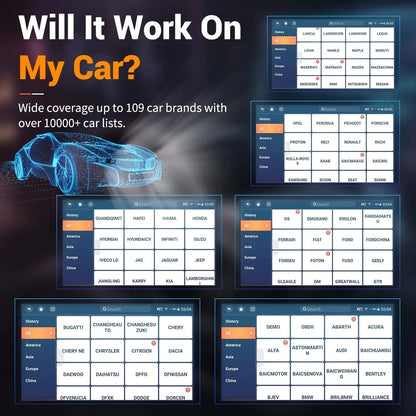 OBD2 Scanner – Auto Diagnose Tool – Foutcodes Uitlezen – Check Engine Reset – 4-Systeem Diagnose – Touchscreen – Gratis Updates