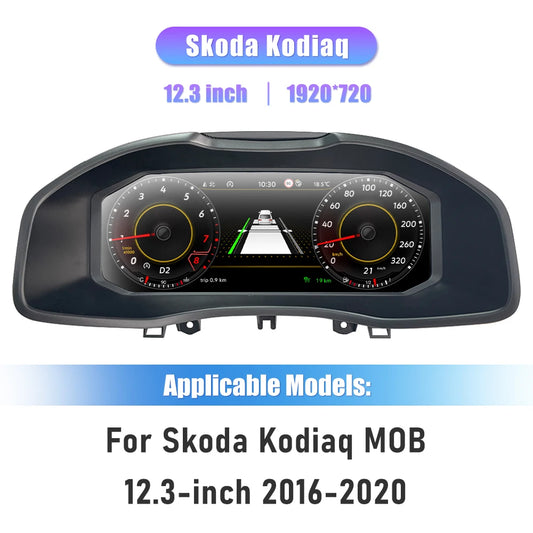 Digitaal Dashboard – LCD Display – Instrumentenpaneel – Cockpitpaneel – Auto Dashboard – 12,3 Inch HD IPS Scherm – Plug & Play Installatie – Geschikt Voor Octavia 08-13