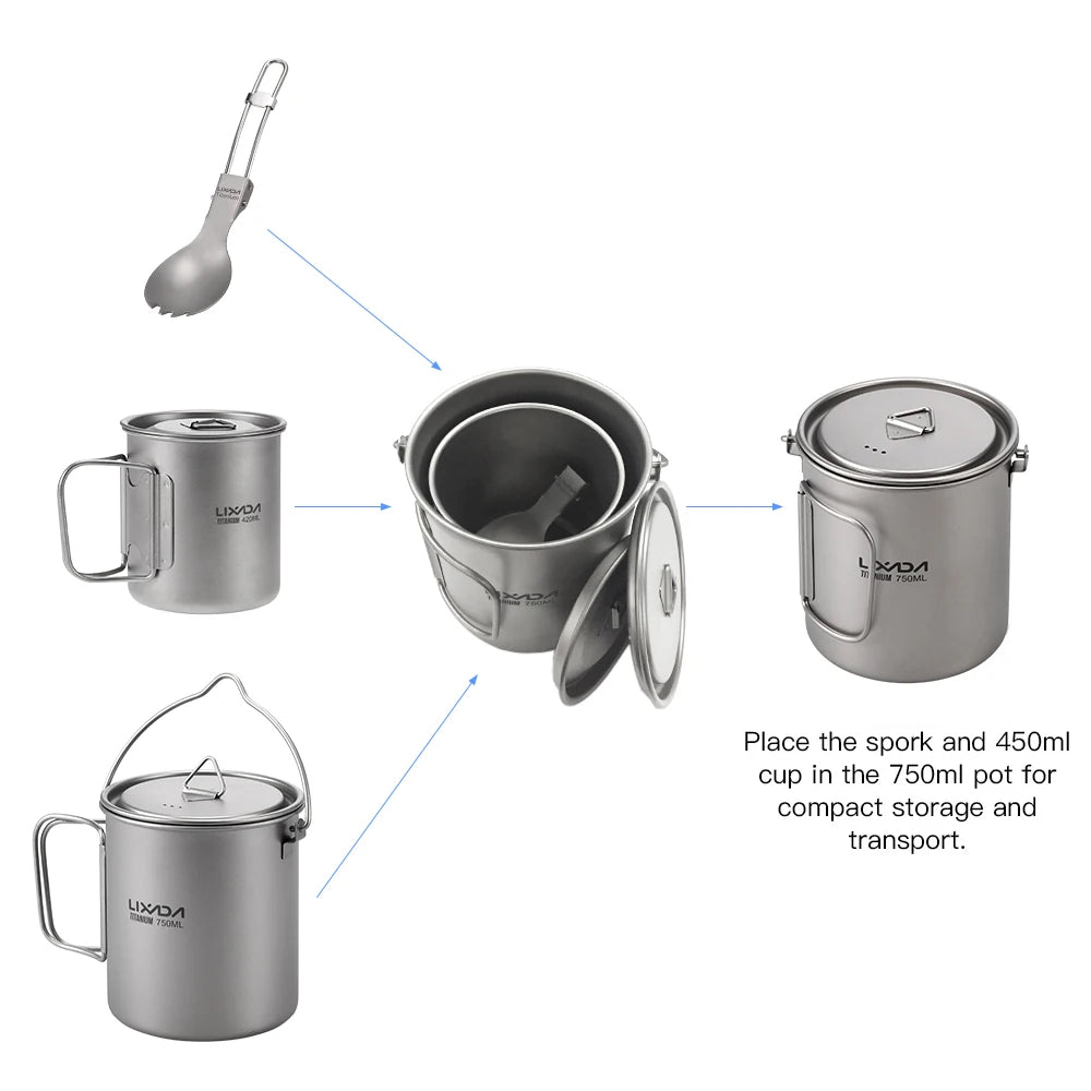 Kampeermok - Kamperen - Overleven - Overlevingsbenodigdheden - Picknick - Overleven - Titanium - QUORE