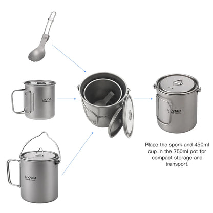 Kampeermok - Kamperen - Overleven - Overlevingsbenodigdheden - Picknick - Overleven - Titanium - QUORE