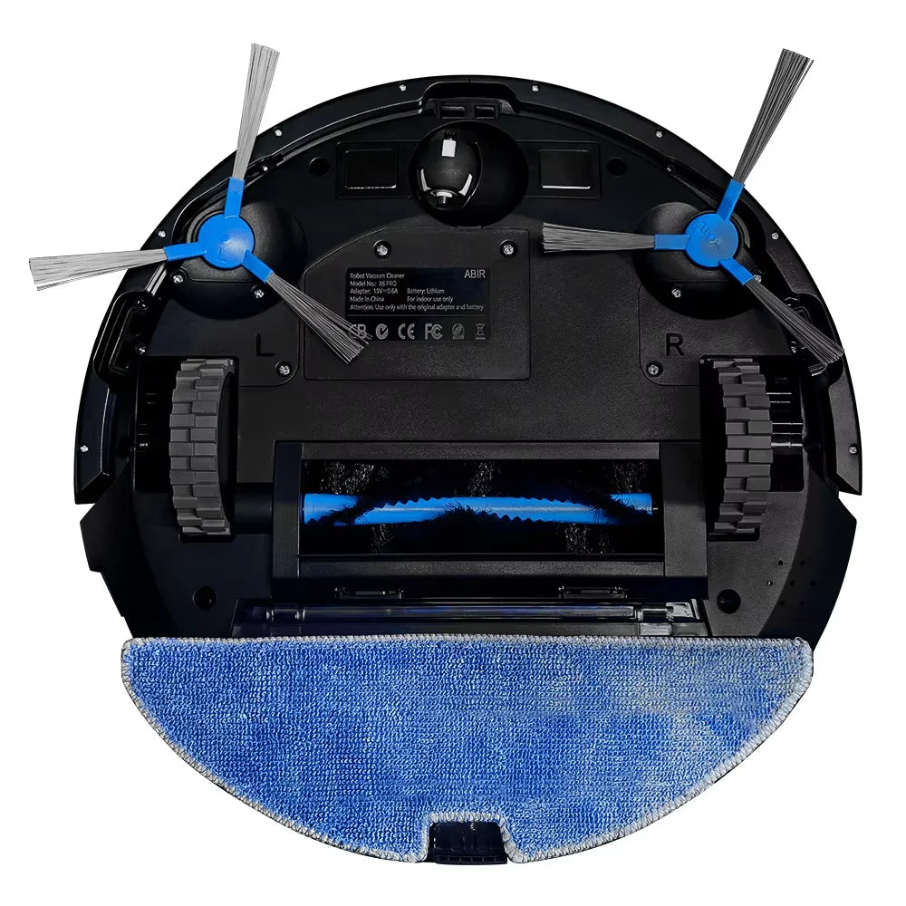 Robotstofzuiger - Dweilrobot - Dweilfunctie - 6000Pa - Slimme Navigatie - 3-in-1 - App Bediening - HEPA Filter - Auto-Opladen - Zwart